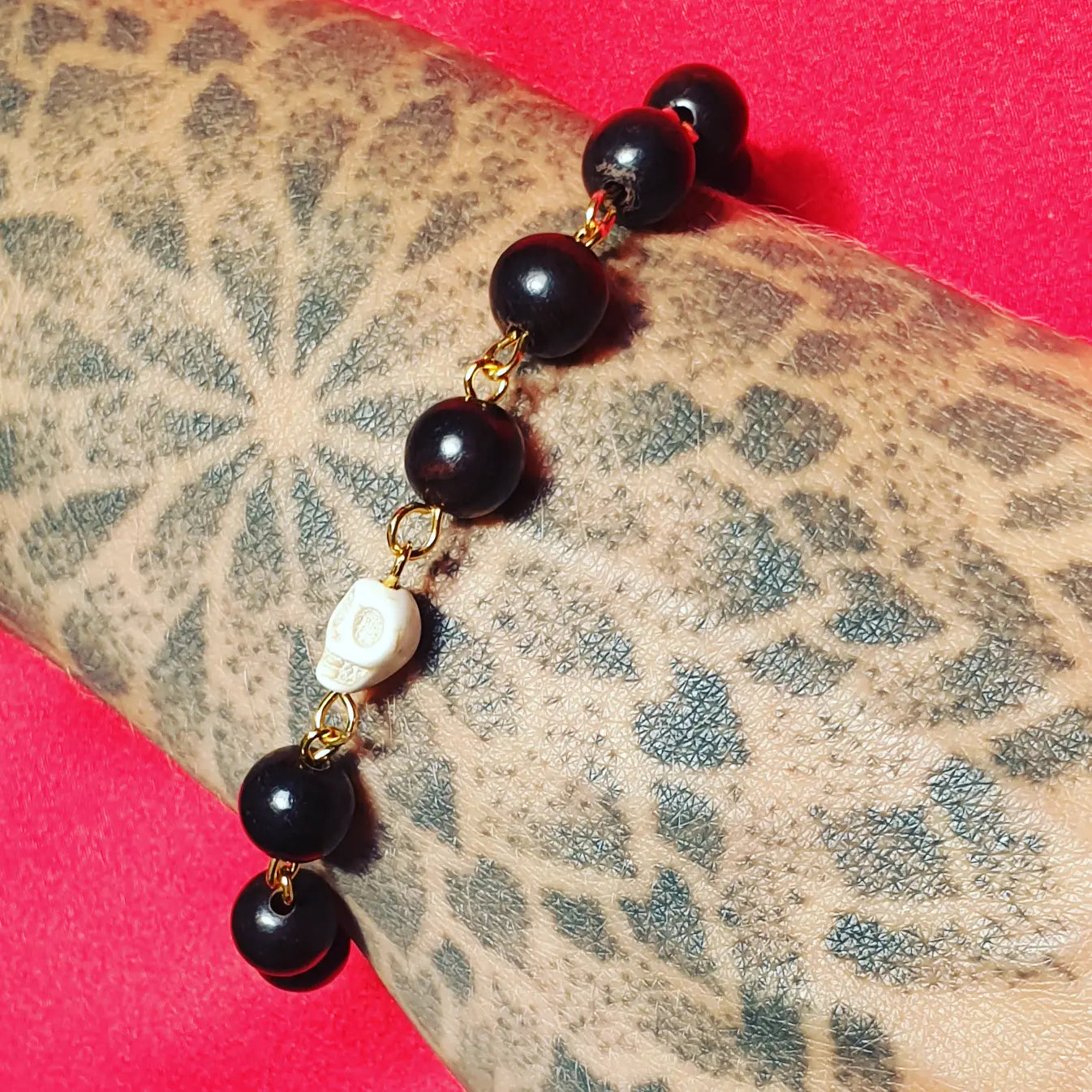 BRACELET GOTH-SKULL